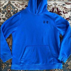 Boys Under Armour blue hoodie. Size large.